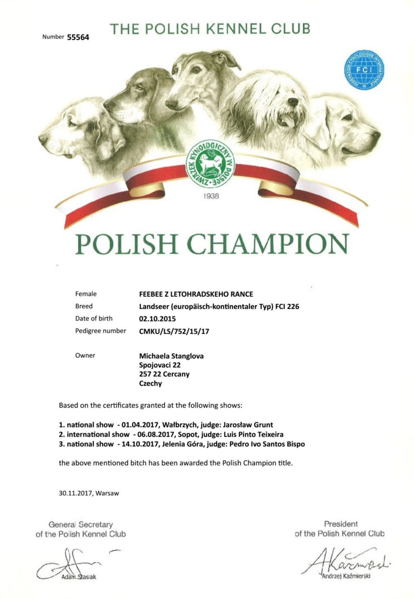 POLSKÝ ŠAMPION POLSKÝ ŠAMPION